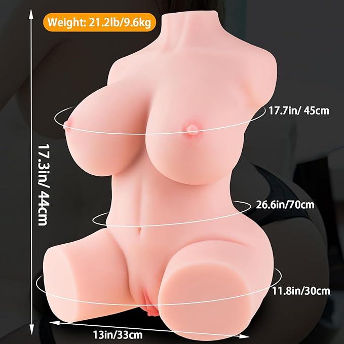 21.2lb Torso Sex Doll Male Masturbator with Boobs Anal Vagina Sex Stroker Realistic Big Butt Sex Dolls Torso Female Ass Masturbators Sex Toys Men Masturbation Adult Toys Men’s Sex Dolls Pocket Pussy - Image 5